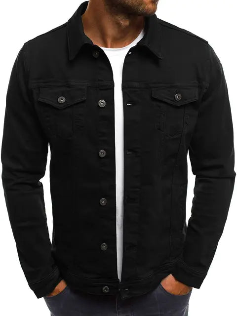 ZOGAA Men's Simple Short Denim Jacket