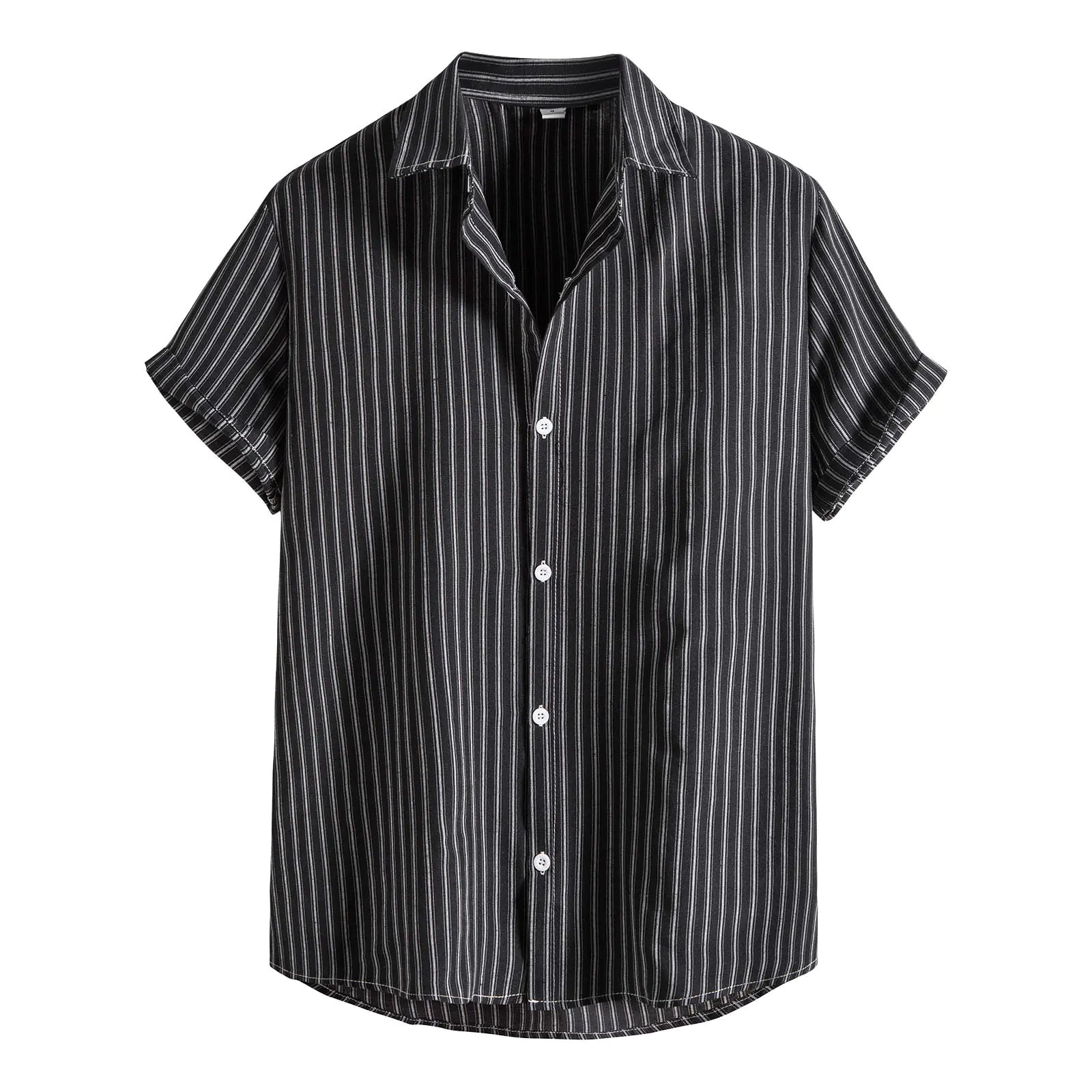 Men's Linen Button-Down Short Sleeve Shirt 2022