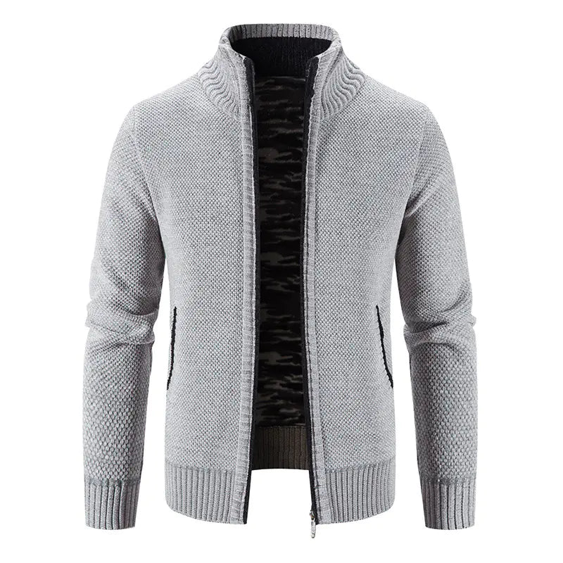 Men's Fleece Lined Knitwear Jacket