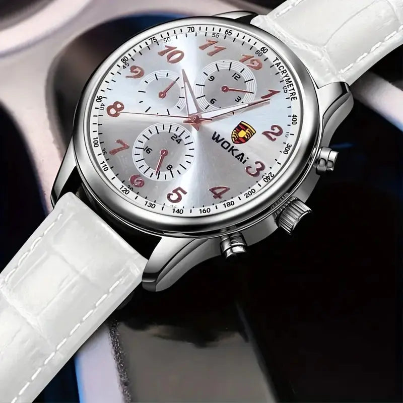 Men's Quartz Business and Sports Watches with Belts