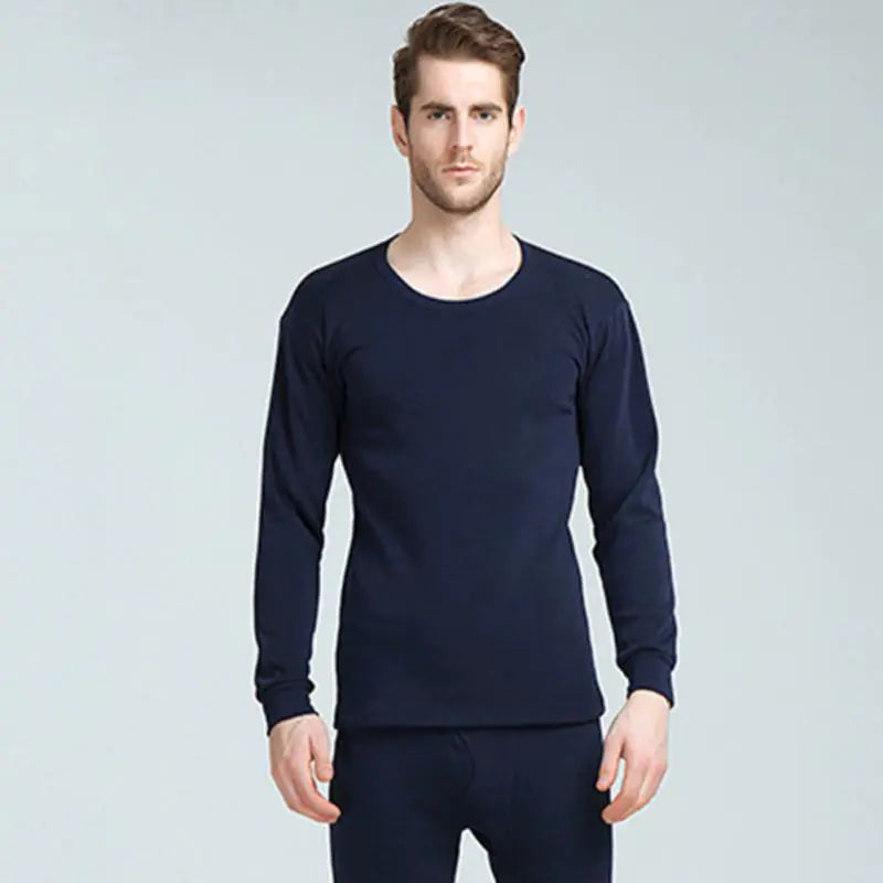 Men's Autumn Winter Round Neck Top and Pants Set