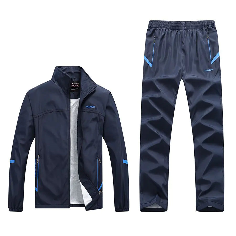 Men's Long-Sleeved Casual Sports Suit for Running