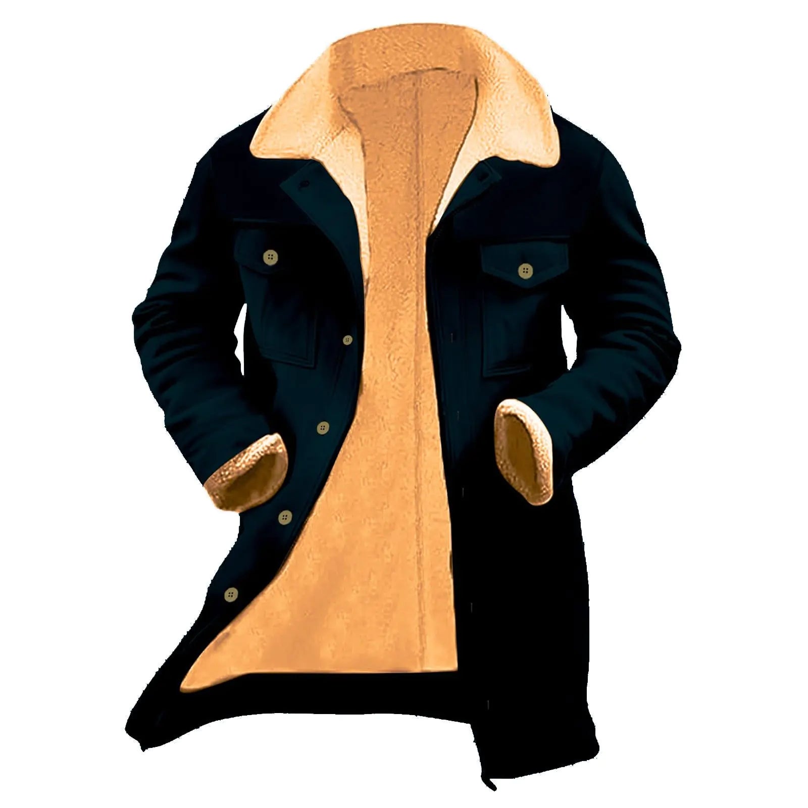 Vintage Suede Plush Collar Coats