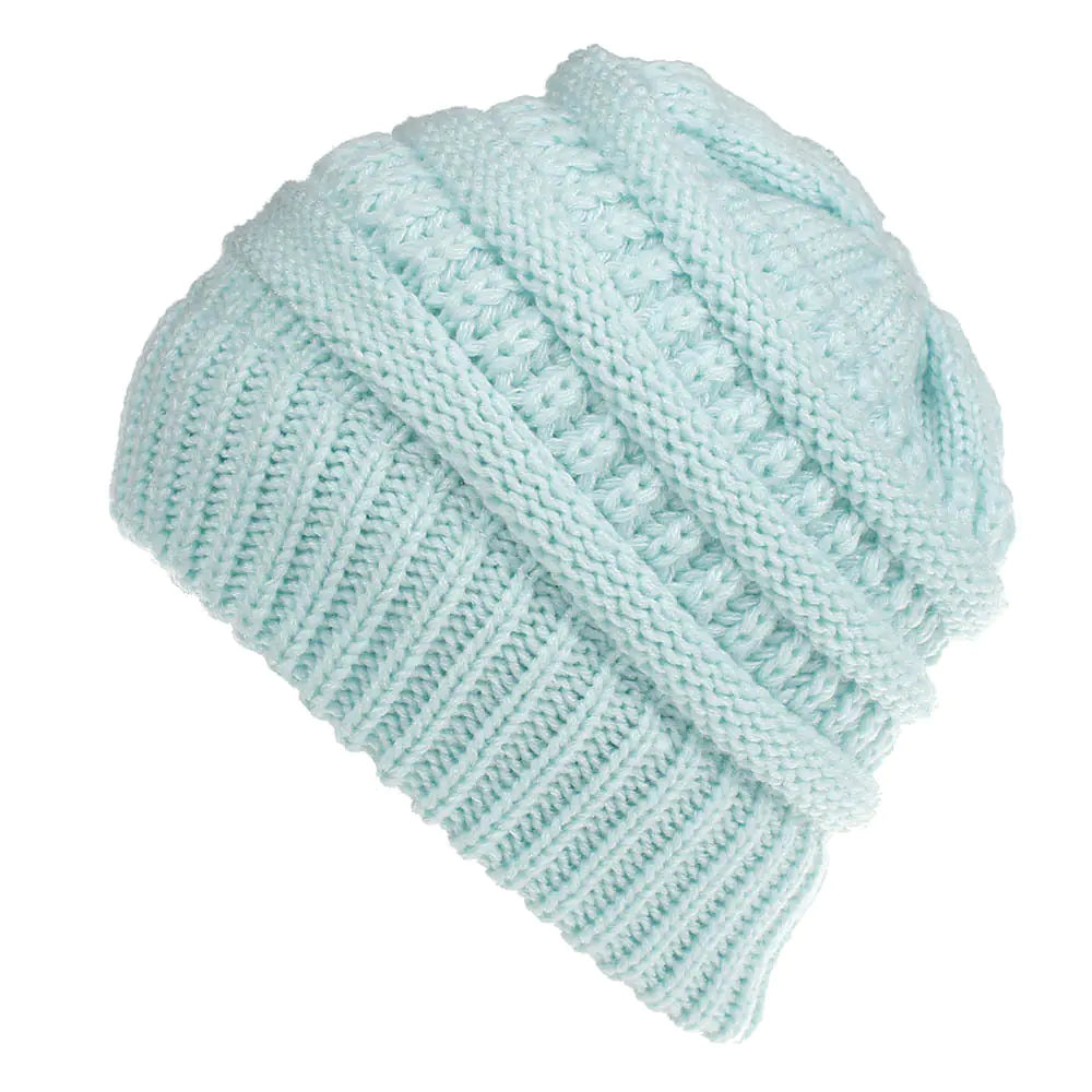 Solid Color Wool Knitted Hat for Casual Sports Wear