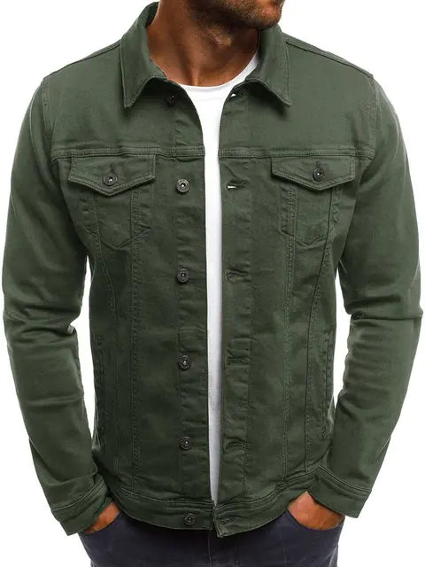 ZOGAA Men's Simple Short Denim Jacket