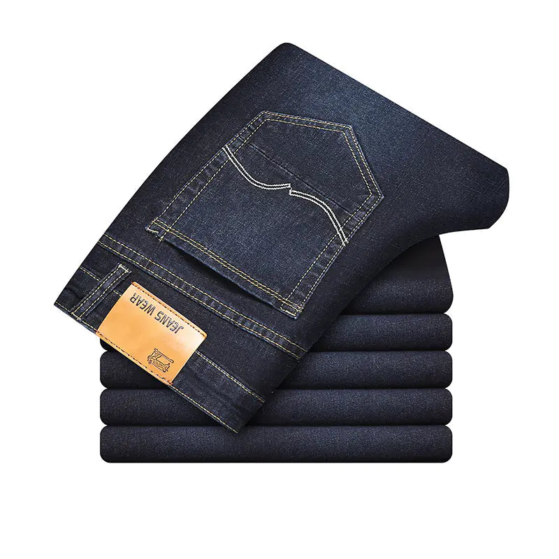 Men's Stretch Slim Fit Straight Loose Jeans