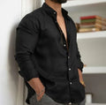 Men's Linen Button-Up Beach Shirt