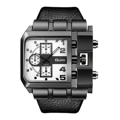 Oulm Big Dial Quartz Men's Square Leisure Watch