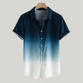 Gradient Color Casual Hawaiian Shirt for Men (Large Size)