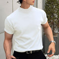 Mens High-Neck Short Sleeve T-Shirt