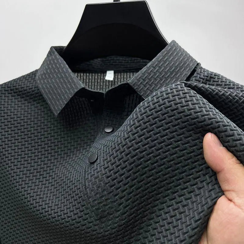 Ice Silk Short Sleeve Polo Shirt - Summer Style