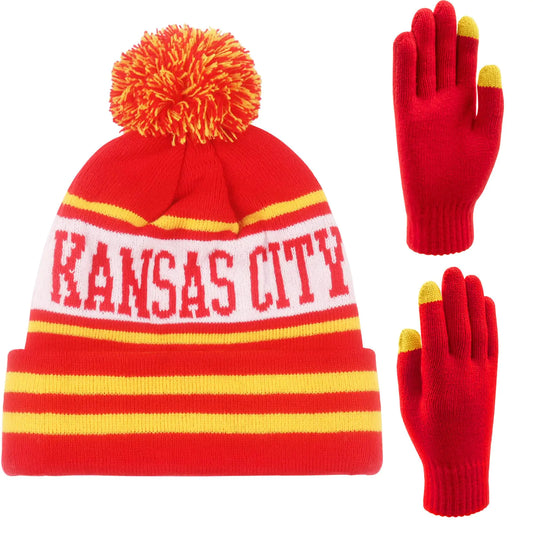 Beanie Gloves Set for Men Gifts Women Winter Hat Chief-Beanie Knit Cap Apparel