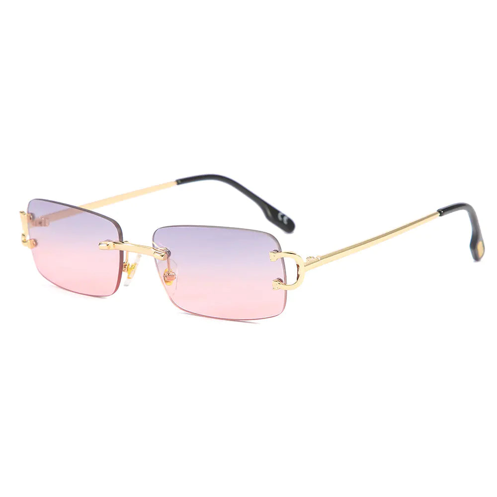 Square Frameless Sunglasses for Women - Trendy Style
