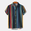 Men's Casual Cotton-Linen Short Sleeve Shirt