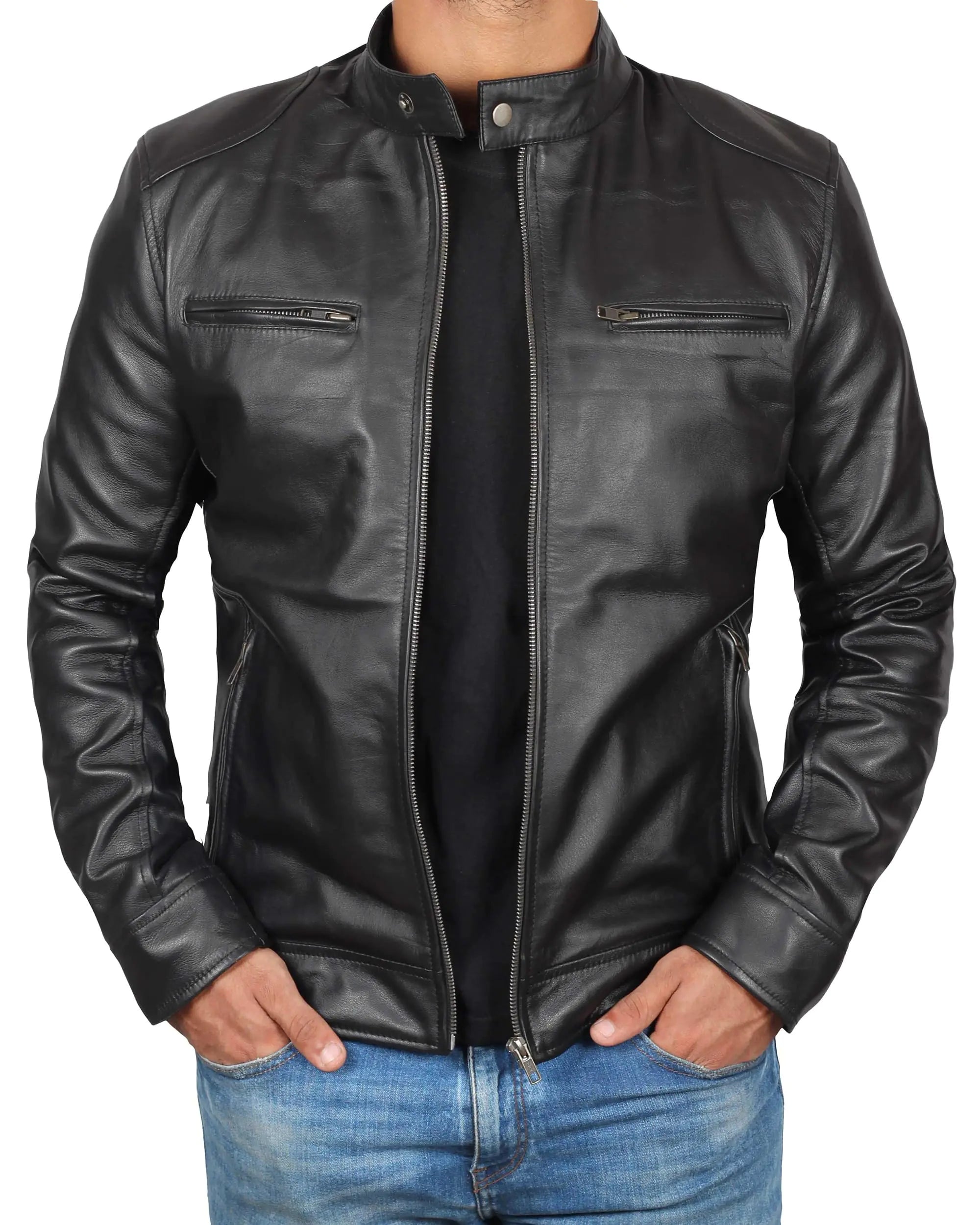 Black Leather Biker Jacket
