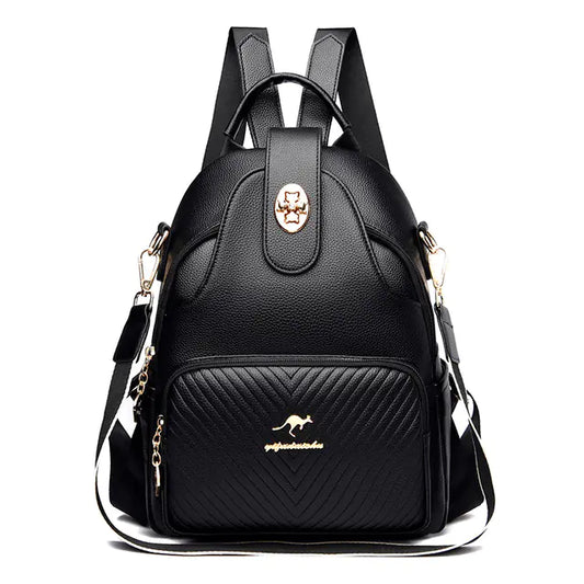 High-Quality Leather Women’s Casual Backpack for Travel