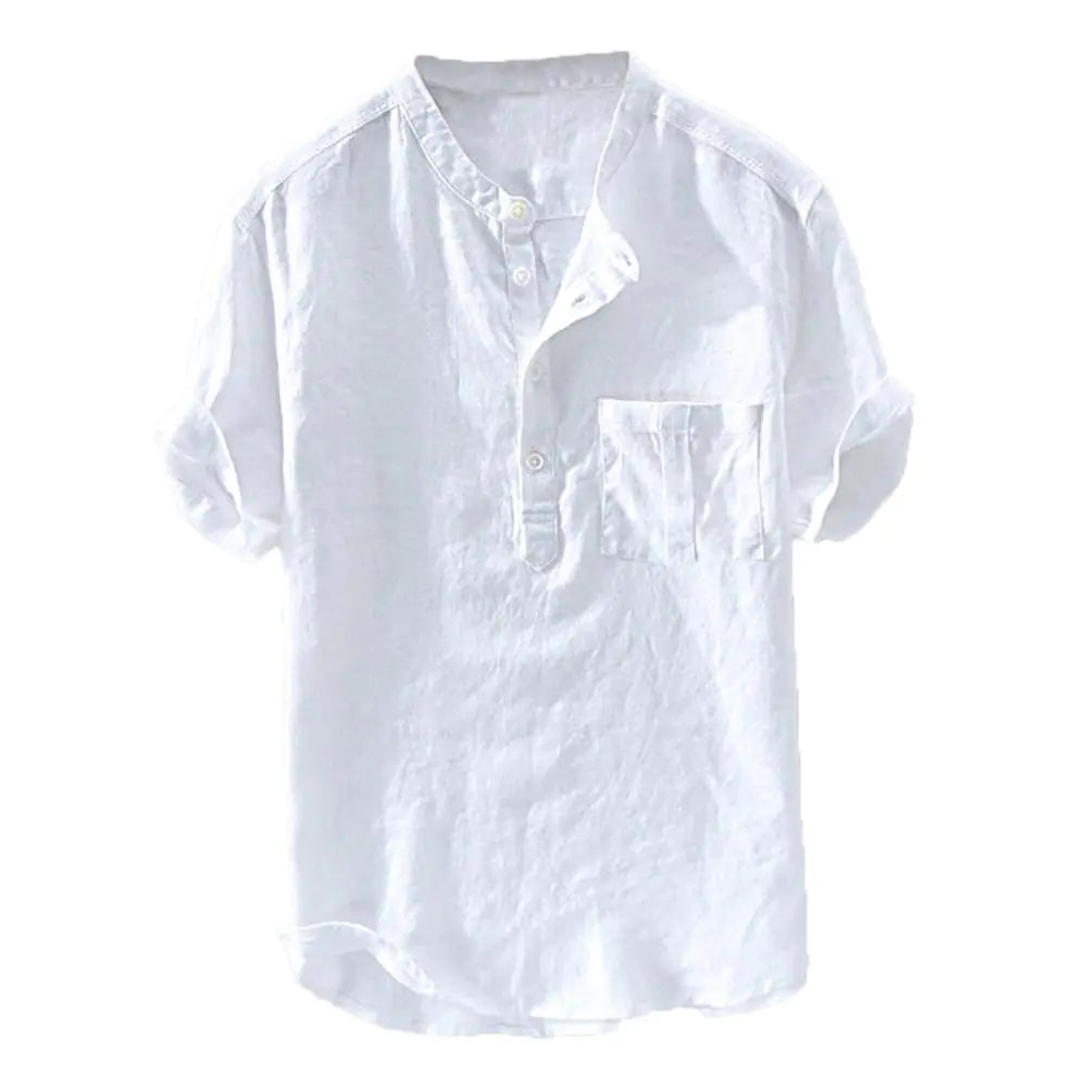 Casual Short Sleeve Shirt in Green for Men