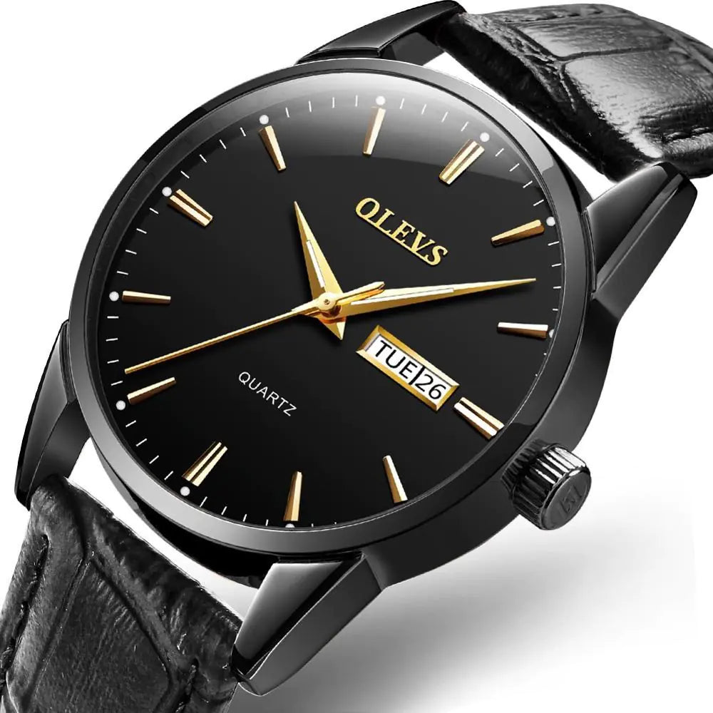 Quartz Couple Watches - Men's Mechanical Dual Calendar