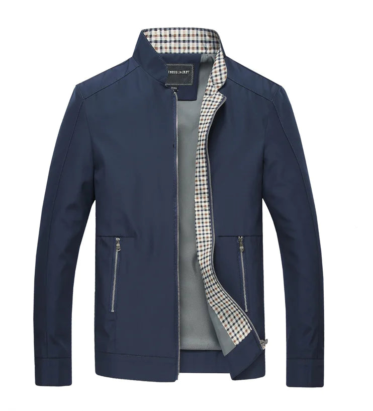 Stand Collar Jacket for Men - Business Casual Wear