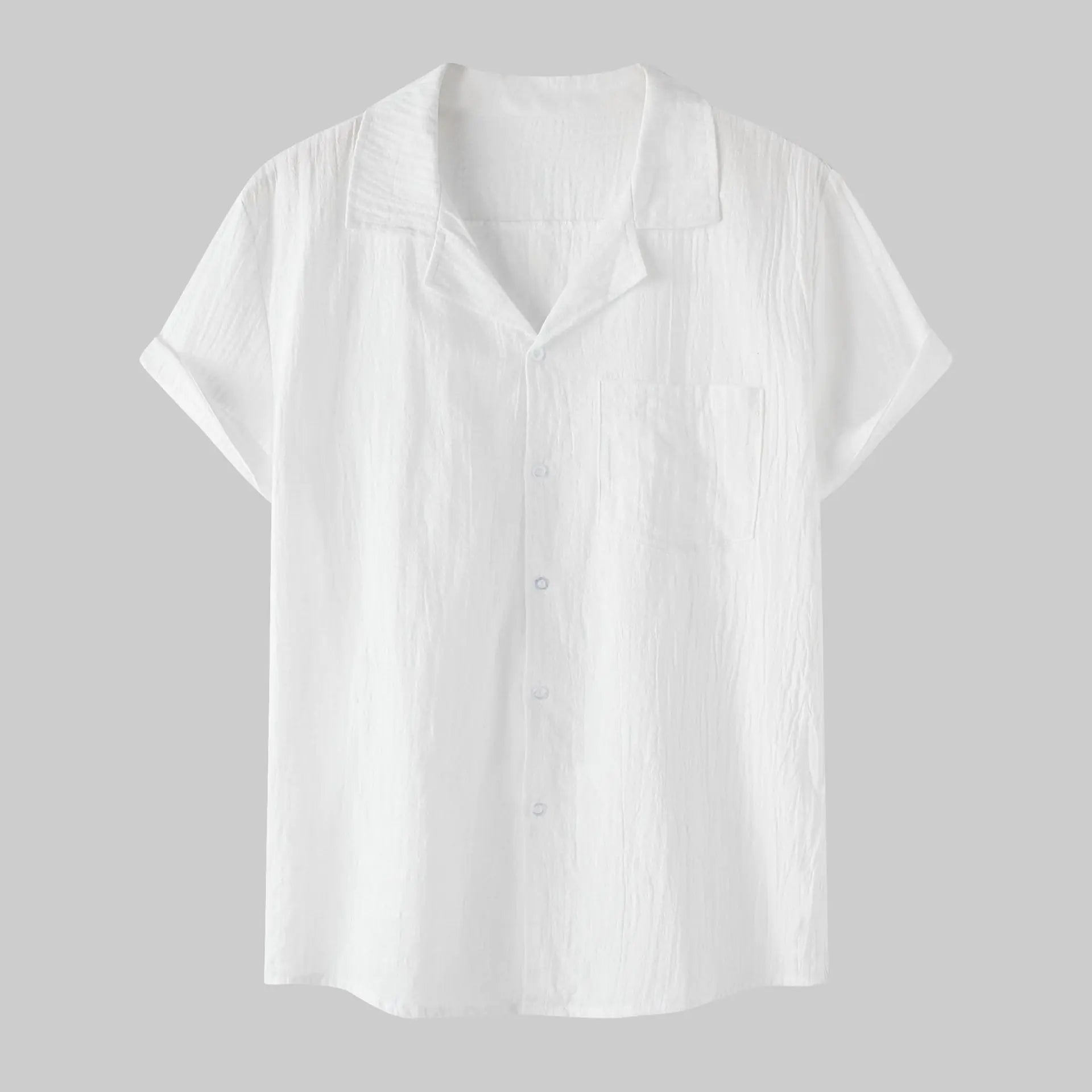 Men's Cotton Linen Short Sleeve Casual Shirt 2022