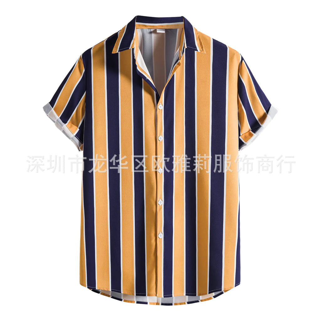 Men's Linen Button-Down Short Sleeve Shirt 2022