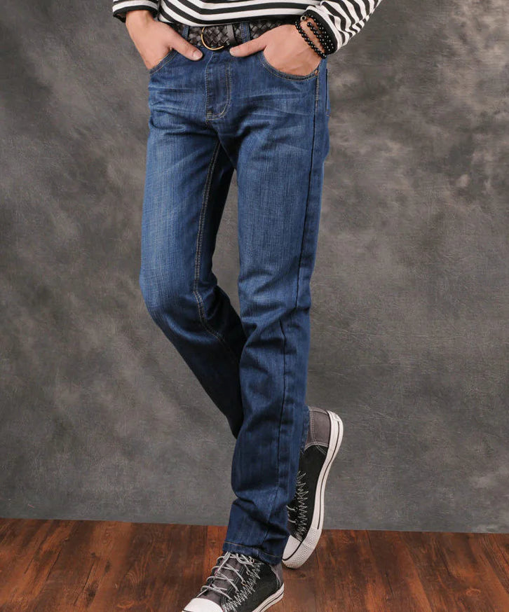 Men's Slim Fit Straight Leg Denim Jeans