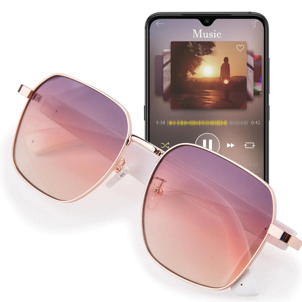 TZLQAYS Smart Glasses Polarized Sunglasses with Bluetooth Speaker | Voice Assistant |