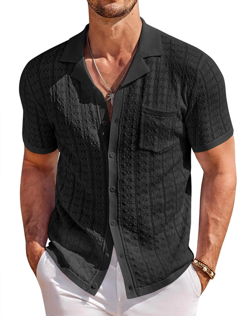 COOFANDY Vintage Short Sleeve Polo Shirts