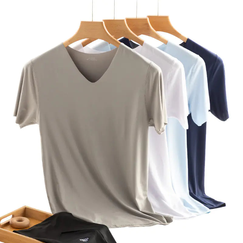 Ice Silk Seamless Quick Dry Short Sleeve T-Shirt
