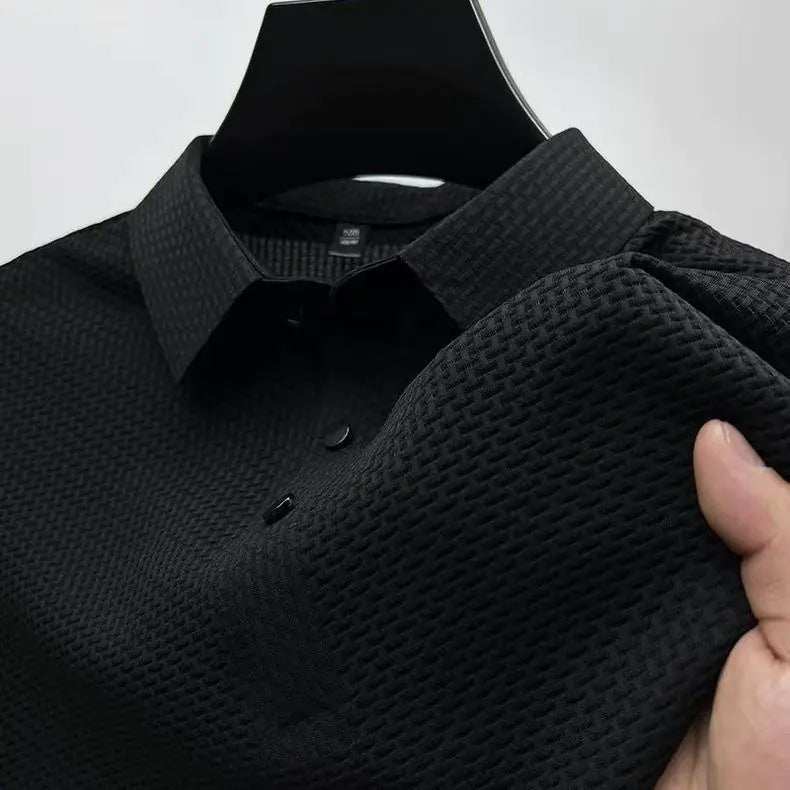 Ice Silk Short Sleeve Polo Shirt - Summer Style