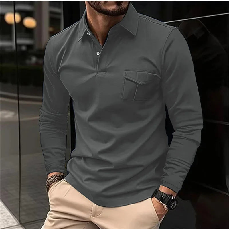 T Shirts Short Sleeve Shirts Polo Collar Men Casual Shirt Turn Down Collar Loose 2025 Pullover Summer Pockets Spliced Sports