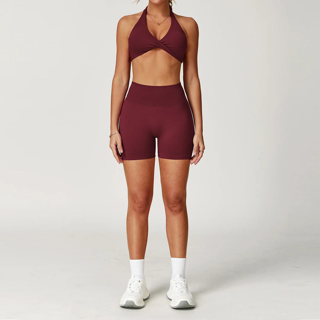 Seamless Yoga Set Gym Clothes 2PCS Women Sportswear Yoga Suits Tracksuits Fitness Long Sleeved Jacket Sports Bra Gym Leggings
