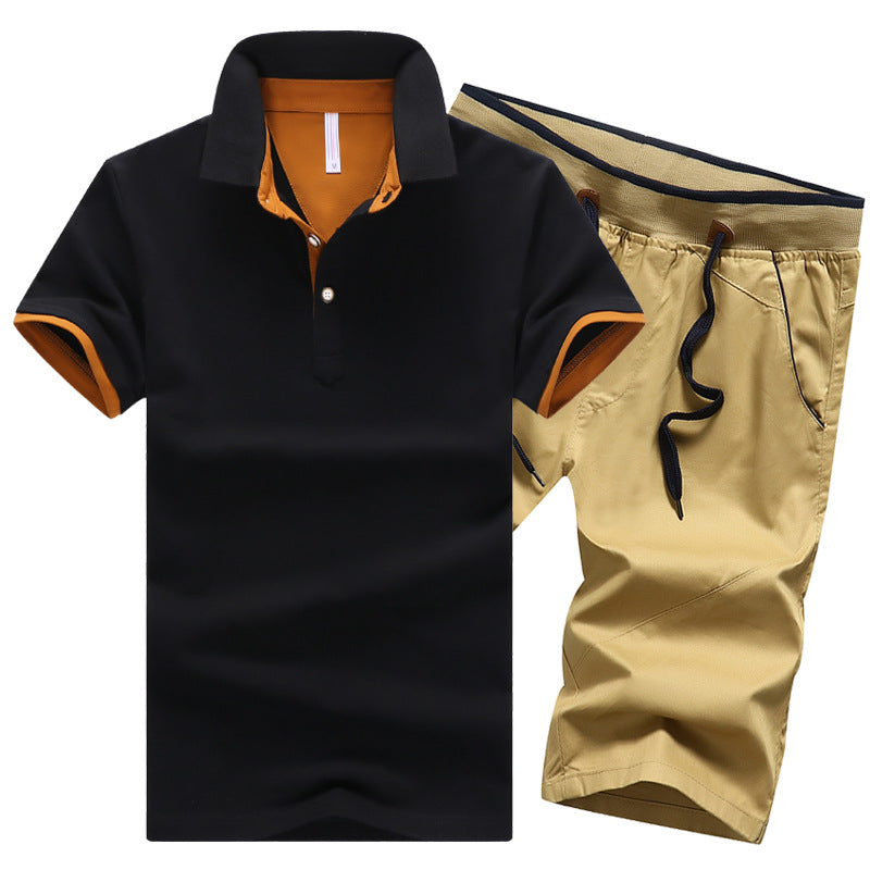 Men's Cotton Polo Shirt and Shorts