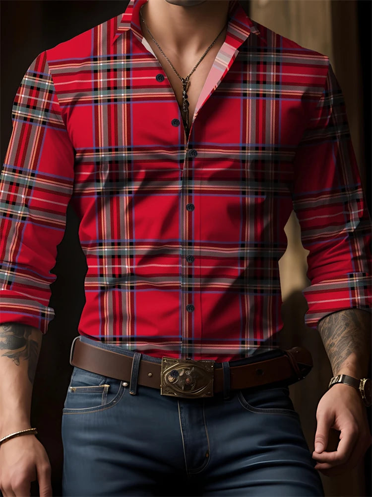 Men's New Spring And Autumn Button Down Shirt