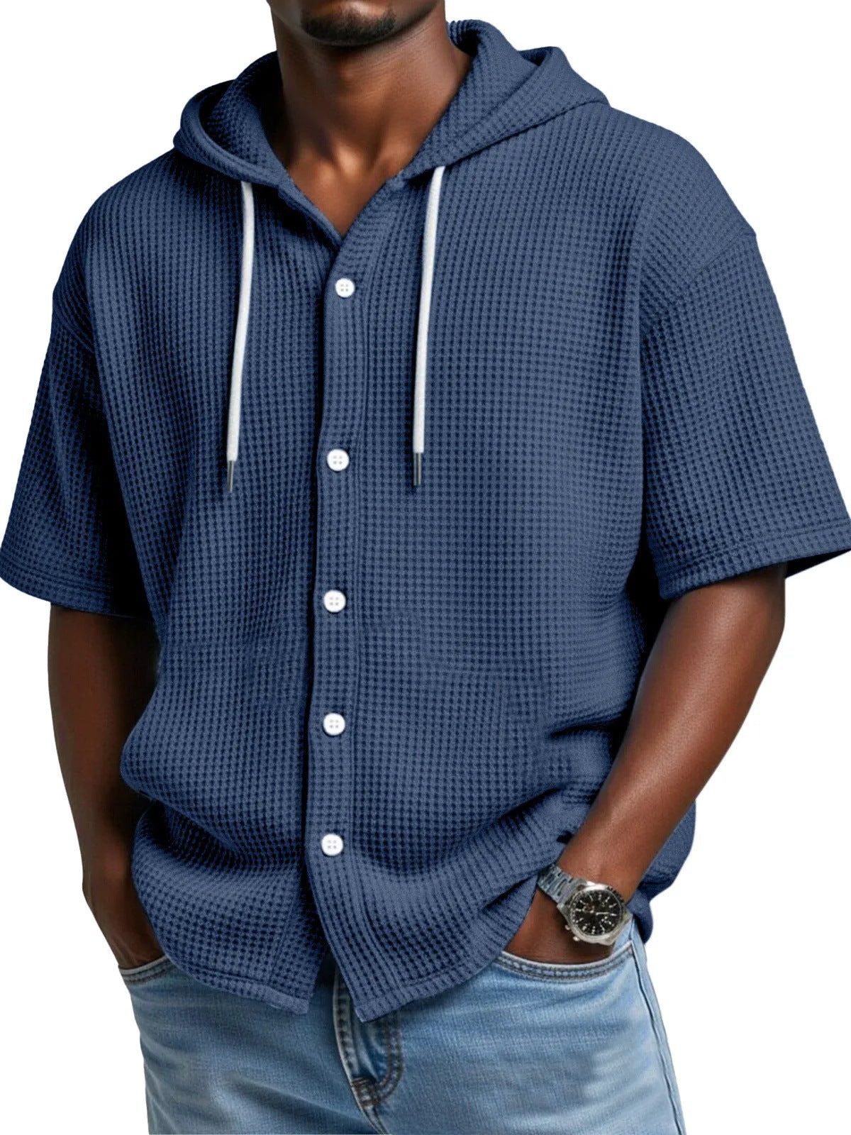 Mens Casual Hooded T-Shirt