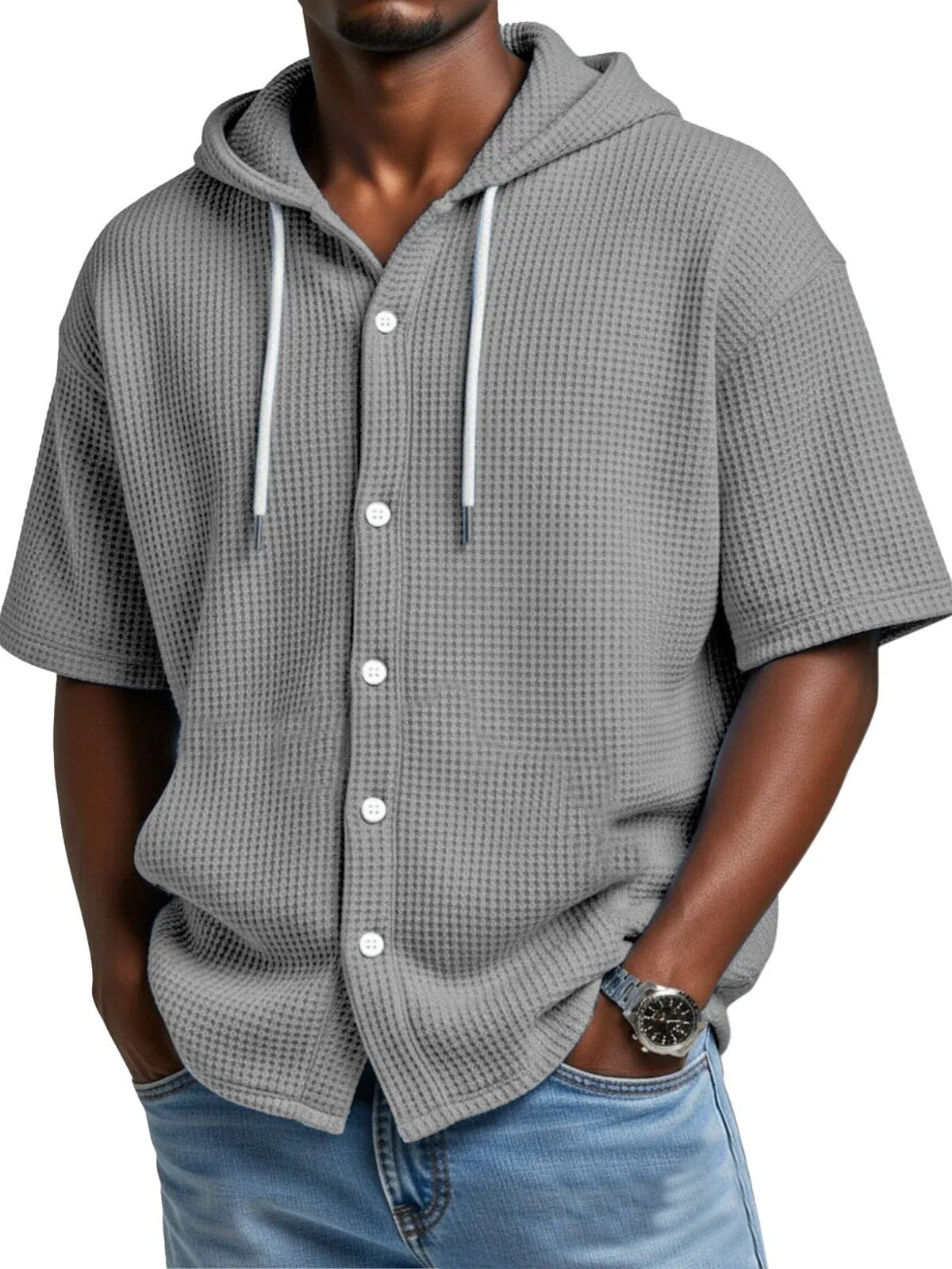 Mens Casual Hooded T-Shirt