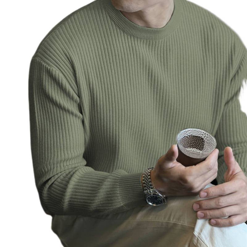 Casual Striped Knitted Sweater for Men