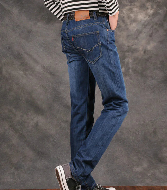 Men's Slim Fit Straight Leg Denim Jeans