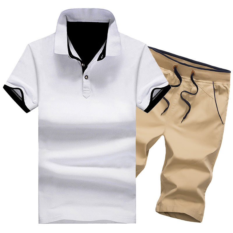 Men's Cotton Polo Shirt and Shorts