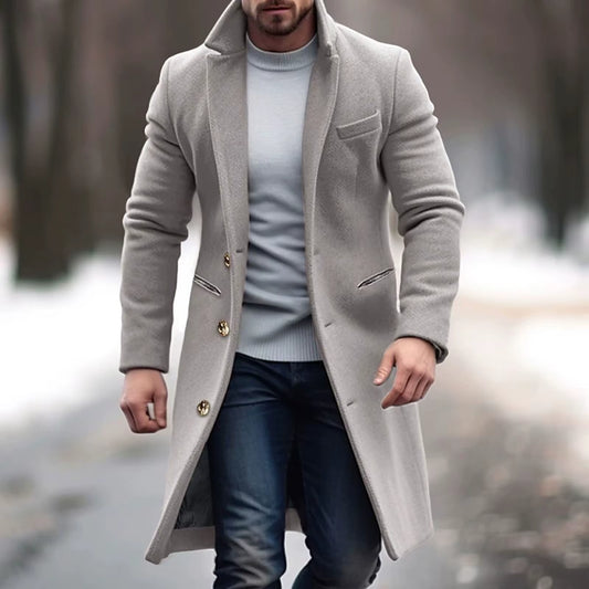  Handsome  Male Work Overcoat 