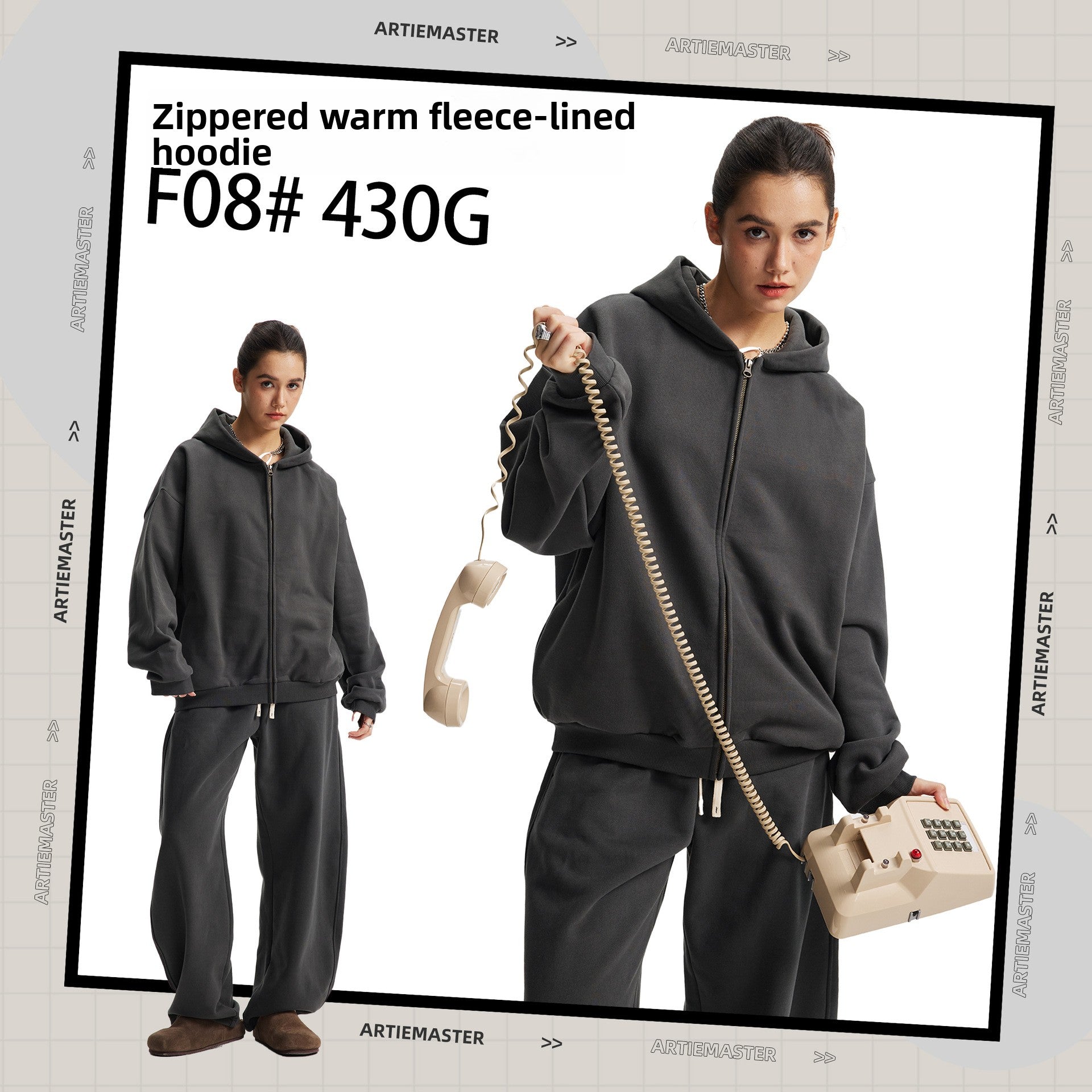 Fleece Lined Hooded Mens Sweatshirt