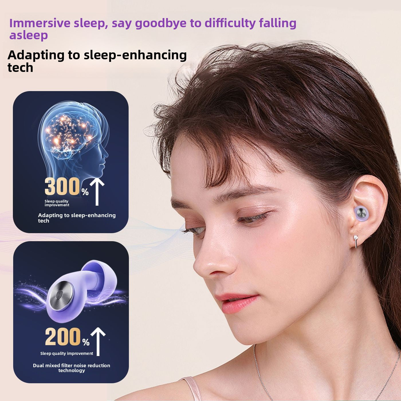 The HT001-A4 Noise Reduction Sleep Earplugs