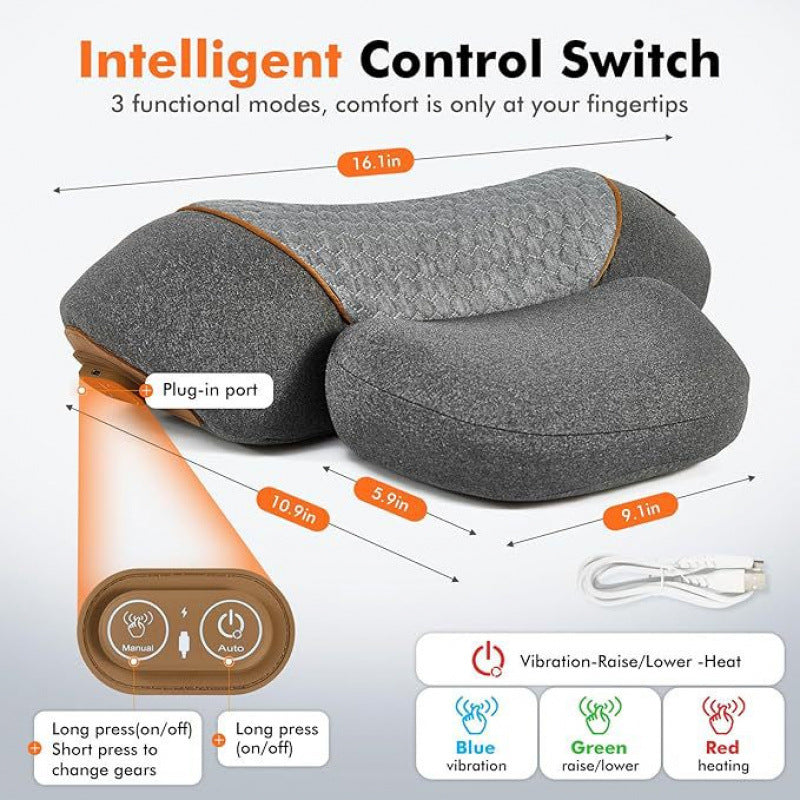 Cervical Pillow with Vibration and Heat Functions