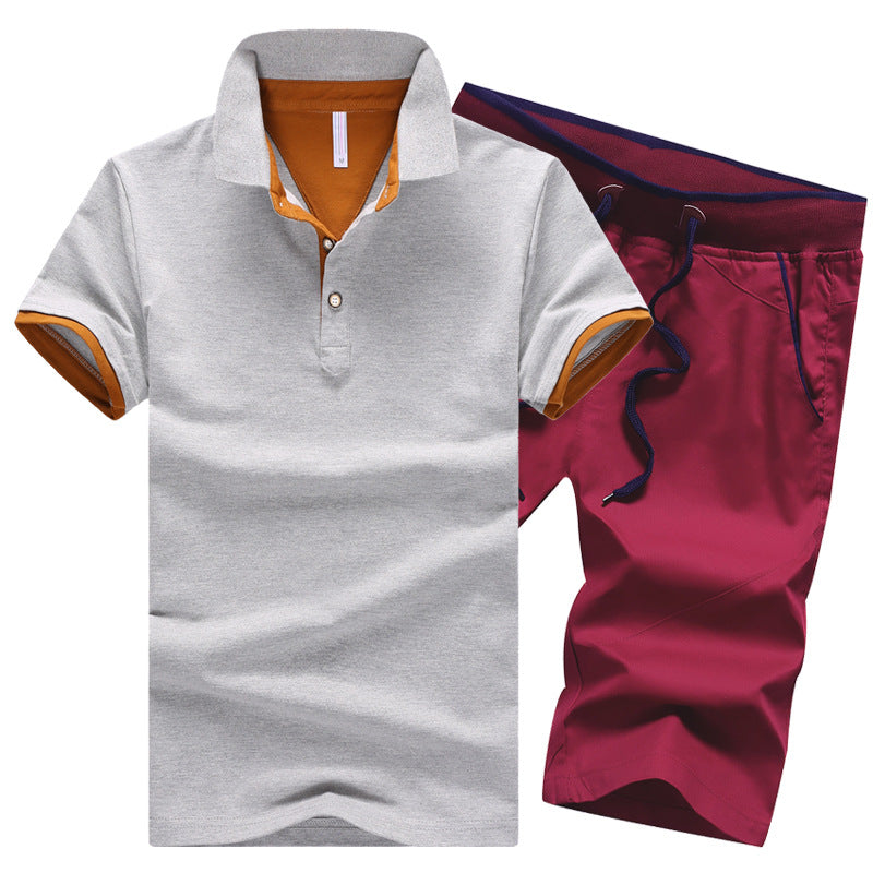Men's Cotton Polo Shirt and Shorts