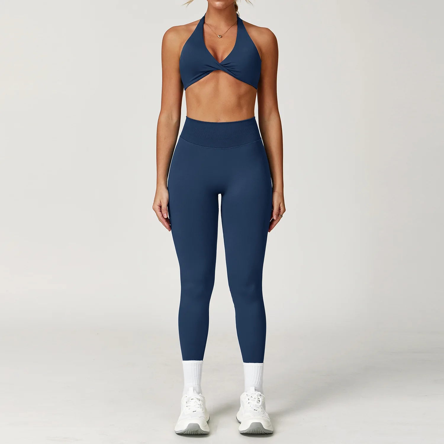 Seamless Yoga Set Gym Clothes 2PCS Women Sportswear Yoga Suits Tracksuits Fitness Long Sleeved Jacket Sports Bra Gym Leggings