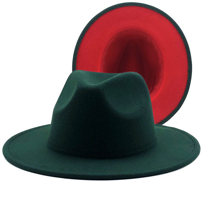 Wide Brim Fedora Hat for Men