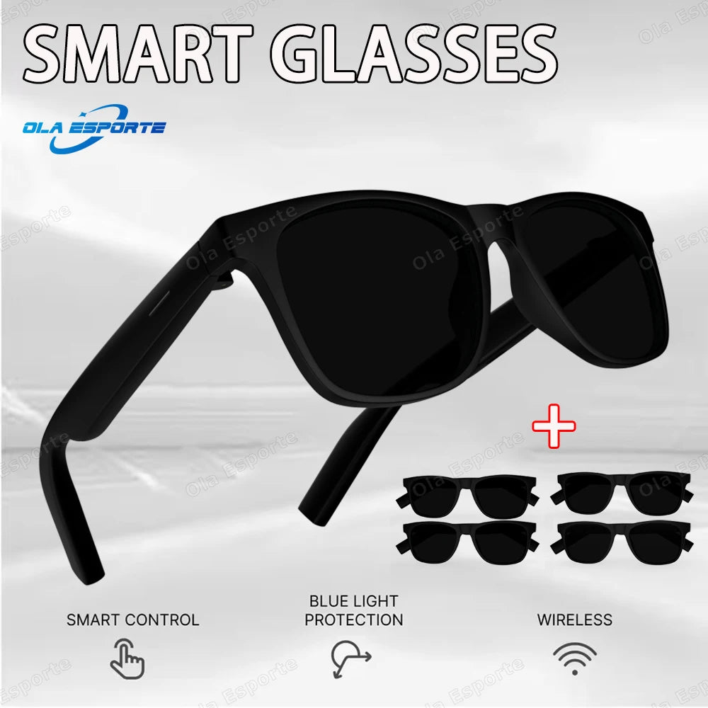 2025 AI Voice Video Call Real-time Translation Intelligent Question Answering Smart Glasses UV400 Protection Sport BT Sunglasses
