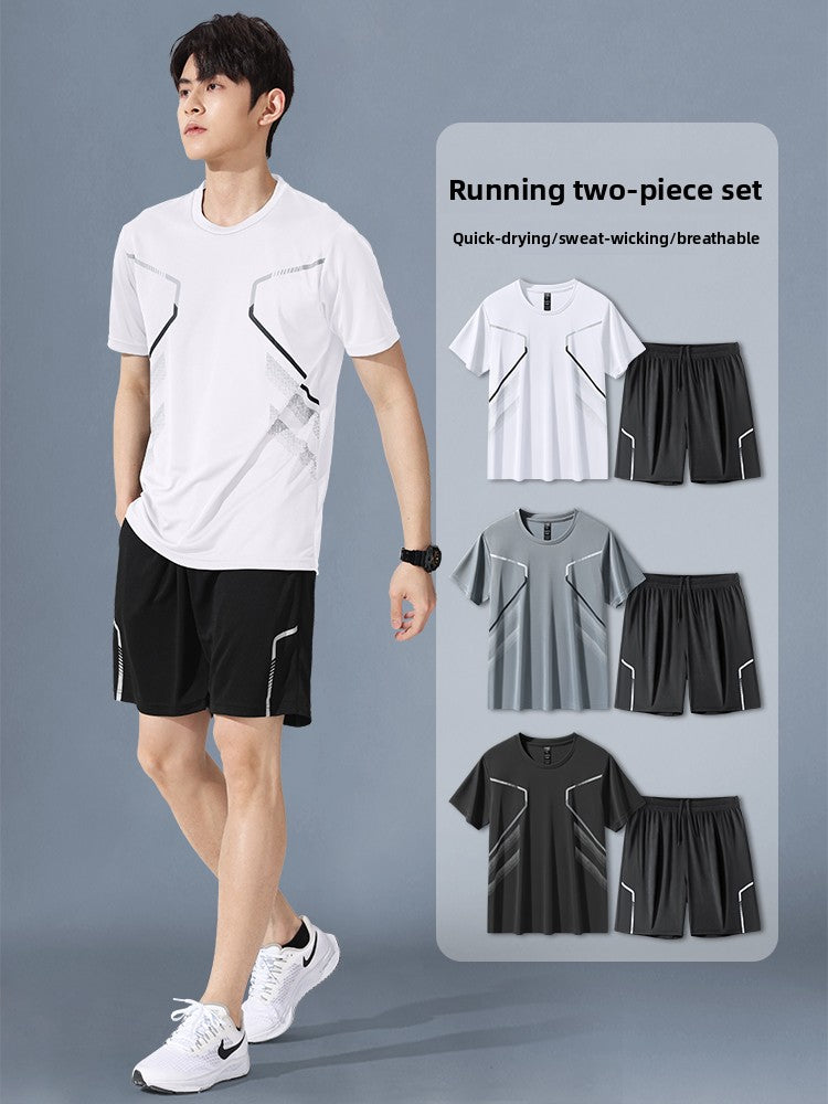 Sportswear Suit Men's Running Short-Sleeved Quick-Drying T-Shirt