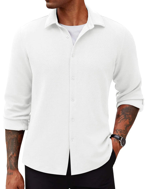 COOFANDY   Button Down Untucked Shirt