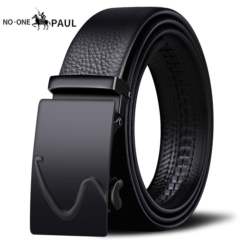 Automatic Buckle Mens PU Leather Belt